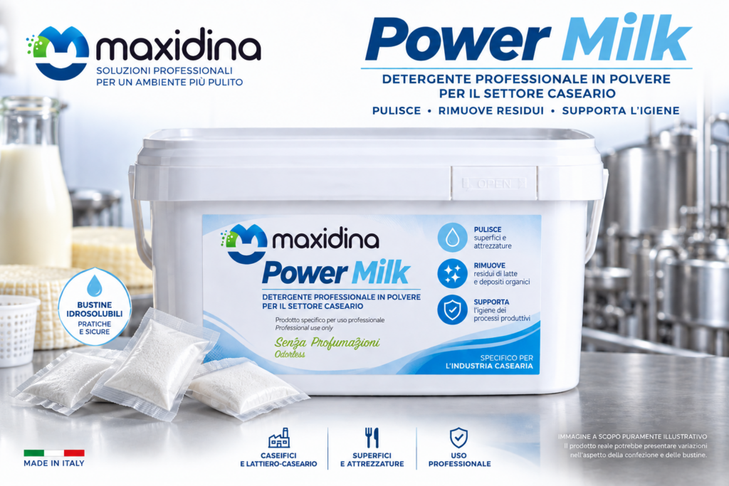 Maxidina Power Milk – Trattamento Superfici e Attrezzature Settore Caseario