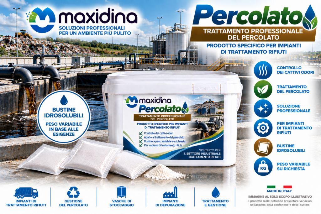 Maxidina Percolato – Soluzione Professionale per il Trattamento del Percolato